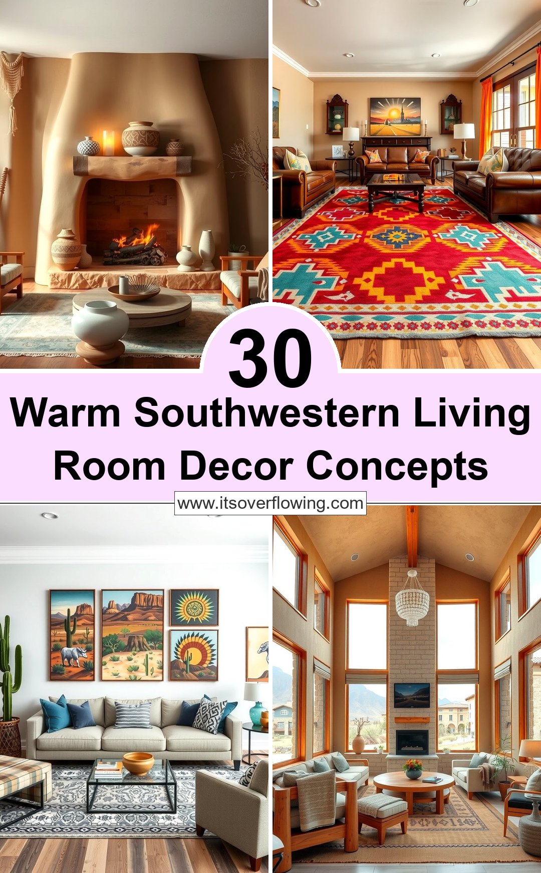 30 Warm Southwestern Living Room Decor Concepts