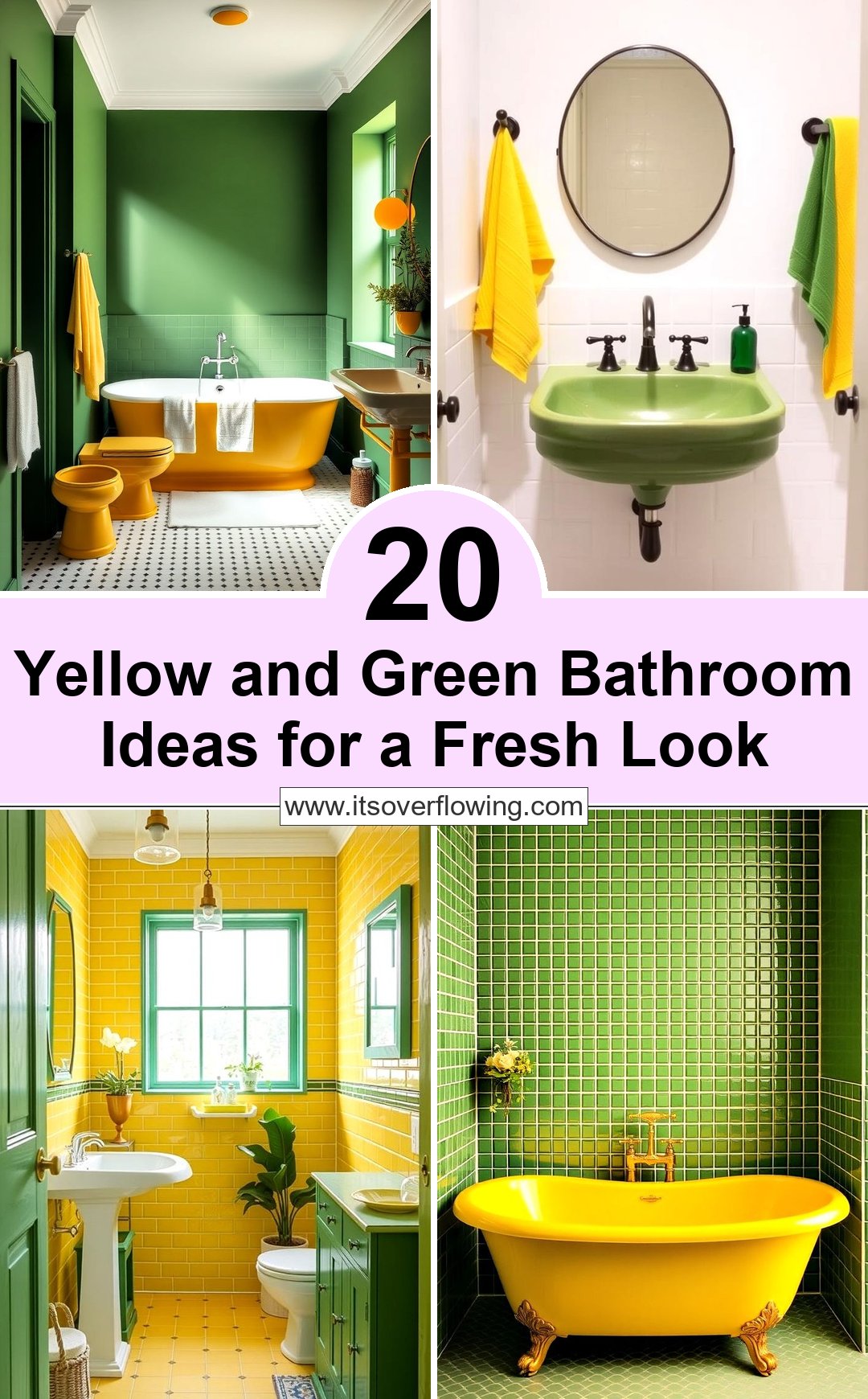 20 Yellow and Green Bathroom Ideas for a Fresh Look