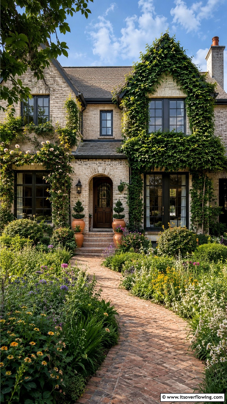 30 Beige Brick Exterior Home Ideas for Warm Curb Appeal