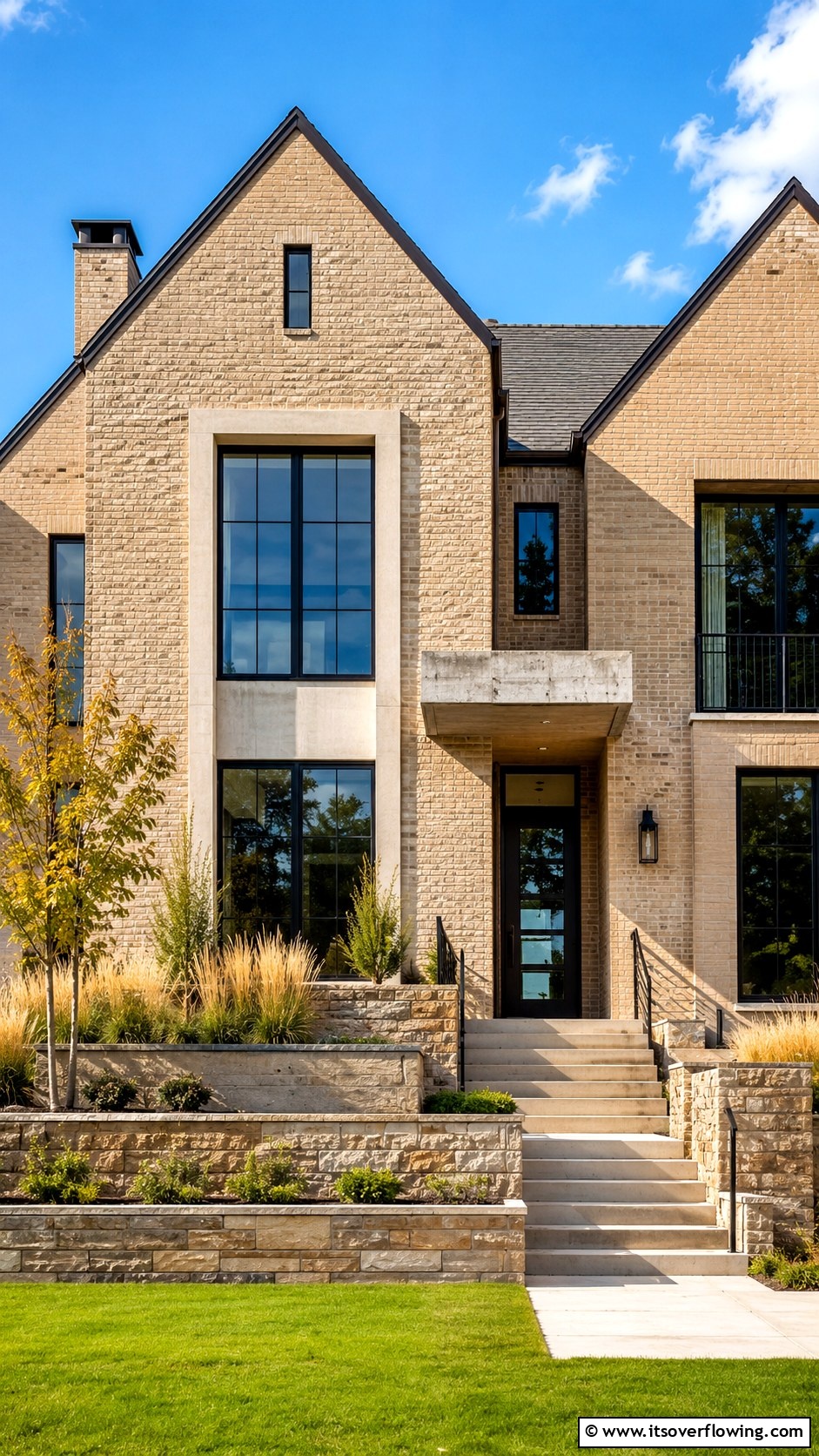 30 Beige Brick Exterior Home Ideas for Warm Curb Appeal