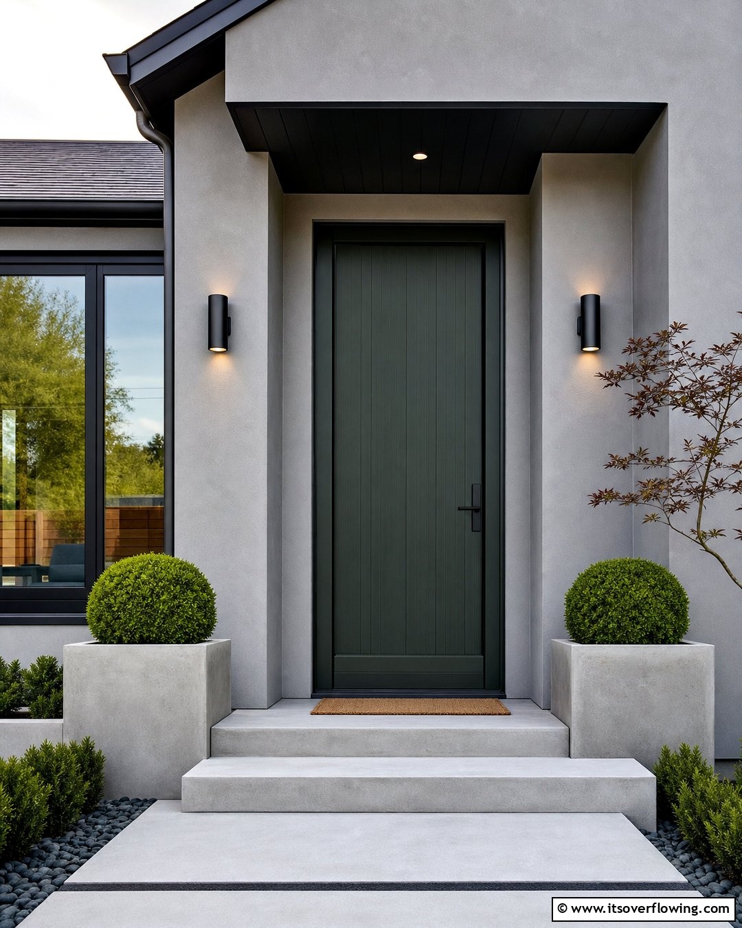 20 Stunning Dark Green Front Door Ideas for Curb Appeal