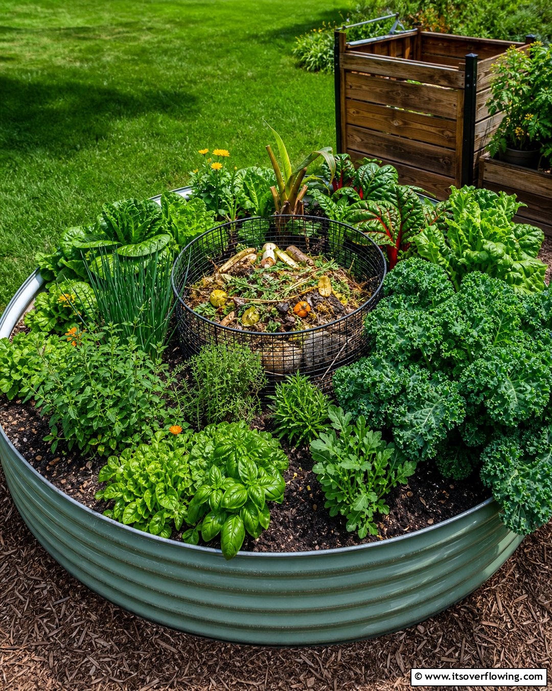 Round Compost 20 Round Garden Bed Ideas for Unique Landscapes