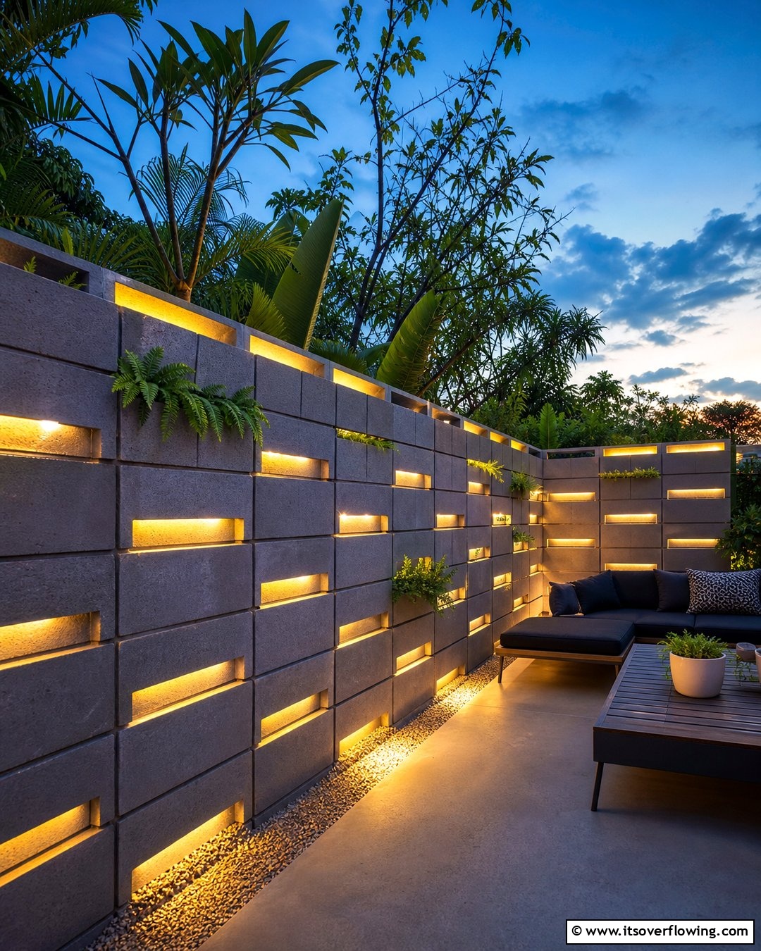 20 Concrete Block Fence Ideas for a Sturdy and Stylish Barrier
