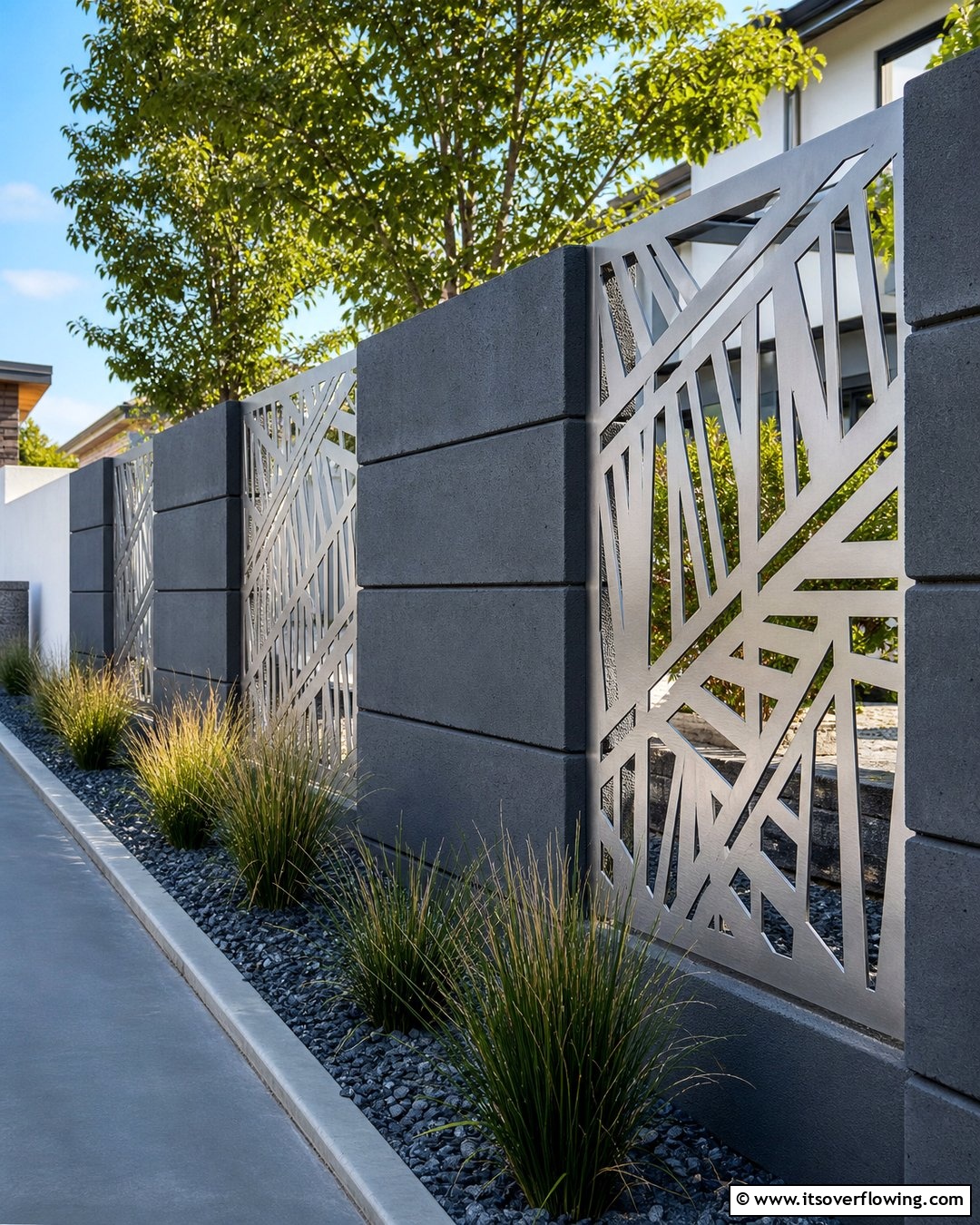 20 Concrete Block Fence Ideas for a Sturdy and Stylish Barrier