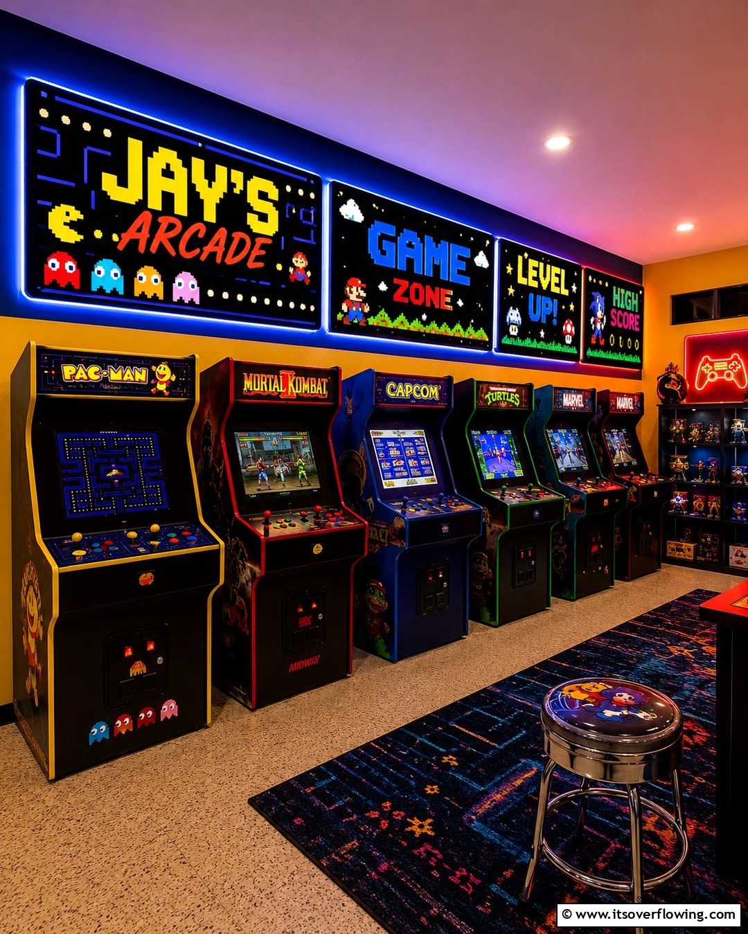 25 Exciting Arcade Room Ideas for Game Lovers