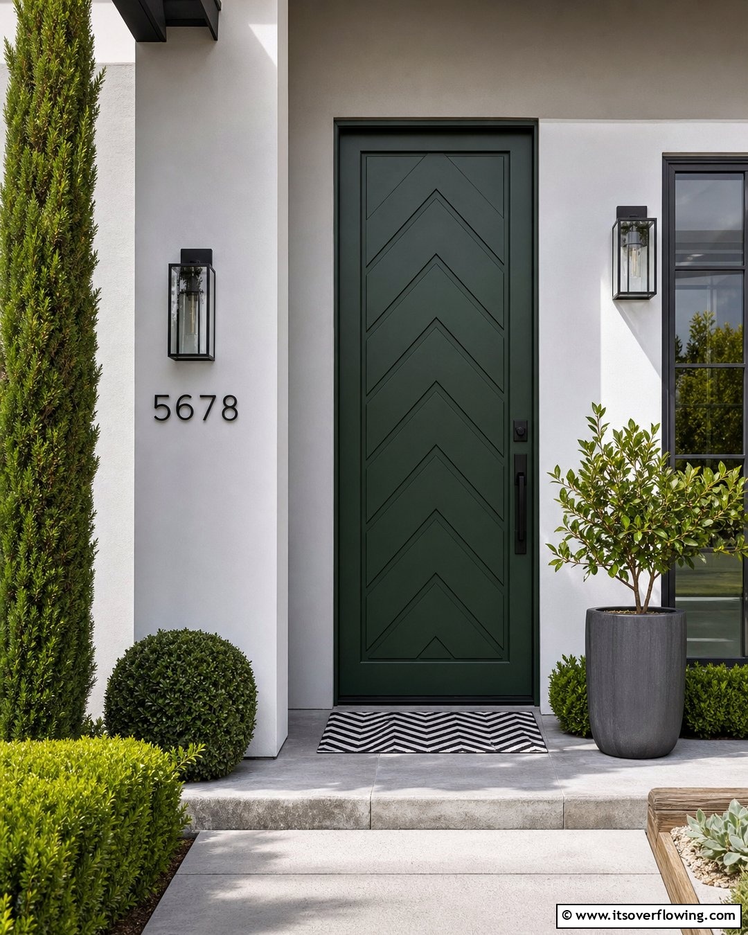 20 Stunning Dark Green Front Door Ideas for Curb Appeal