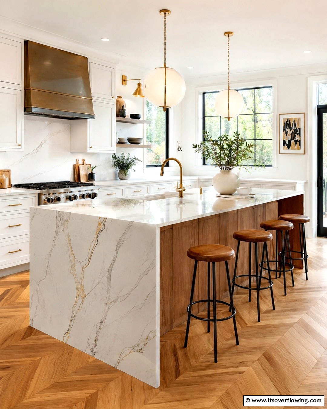 20 Stunning Waterfall Kitchen Island Ideas for a Modern Look