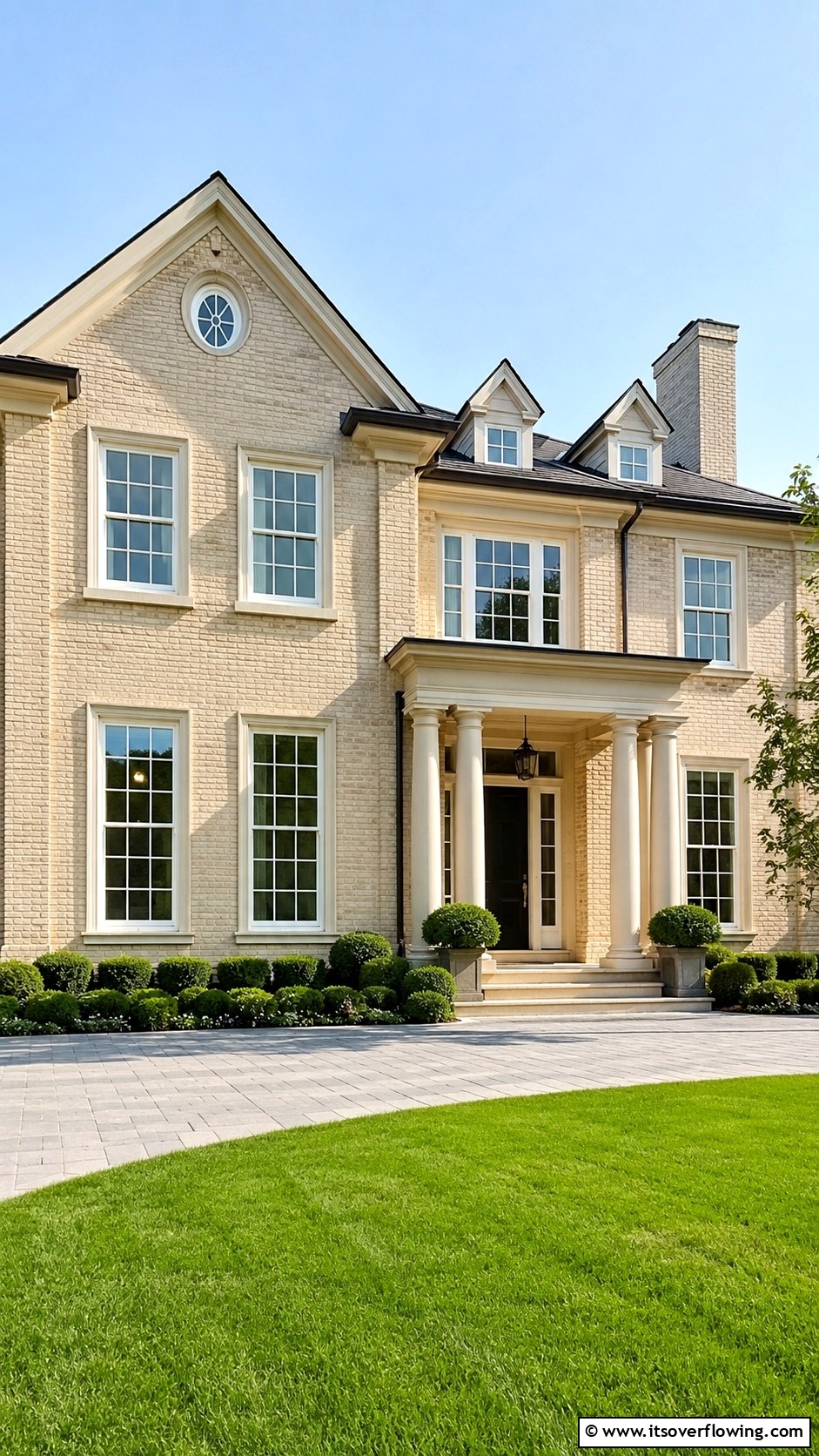 30 Beige Brick Exterior Home Ideas for Warm Curb Appeal