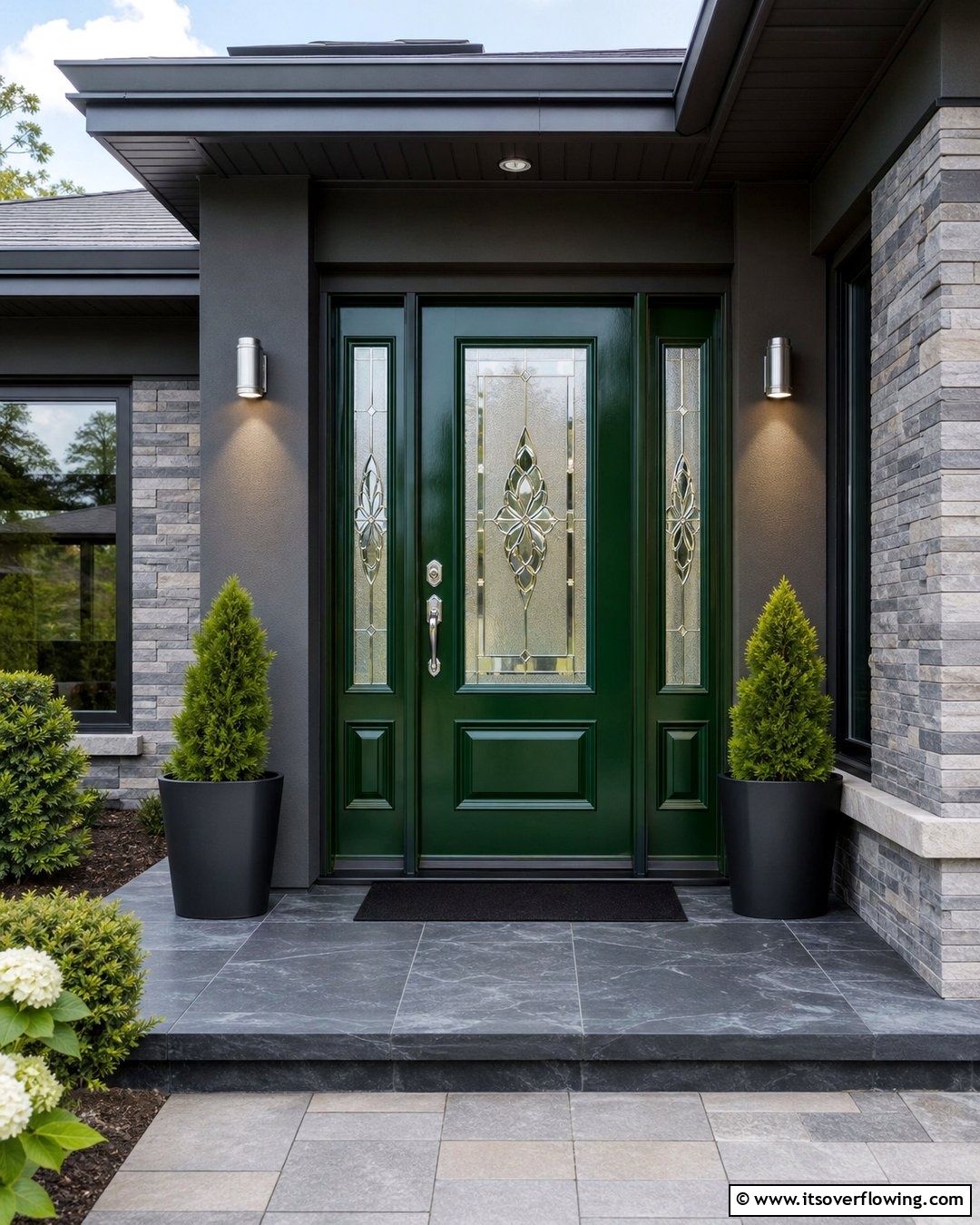 20 Stunning Dark Green Front Door Ideas for Curb Appeal