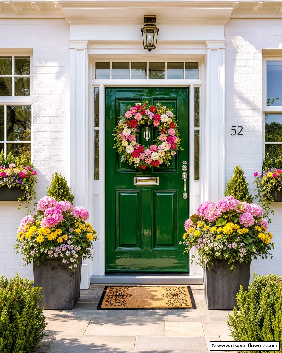20 Stunning Dark Green Front Door Ideas for Curb Appeal
