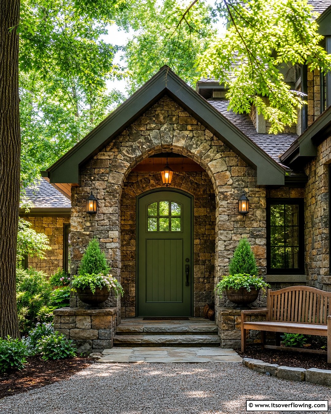 20 Stunning Dark Green Front Door Ideas for Curb Appeal