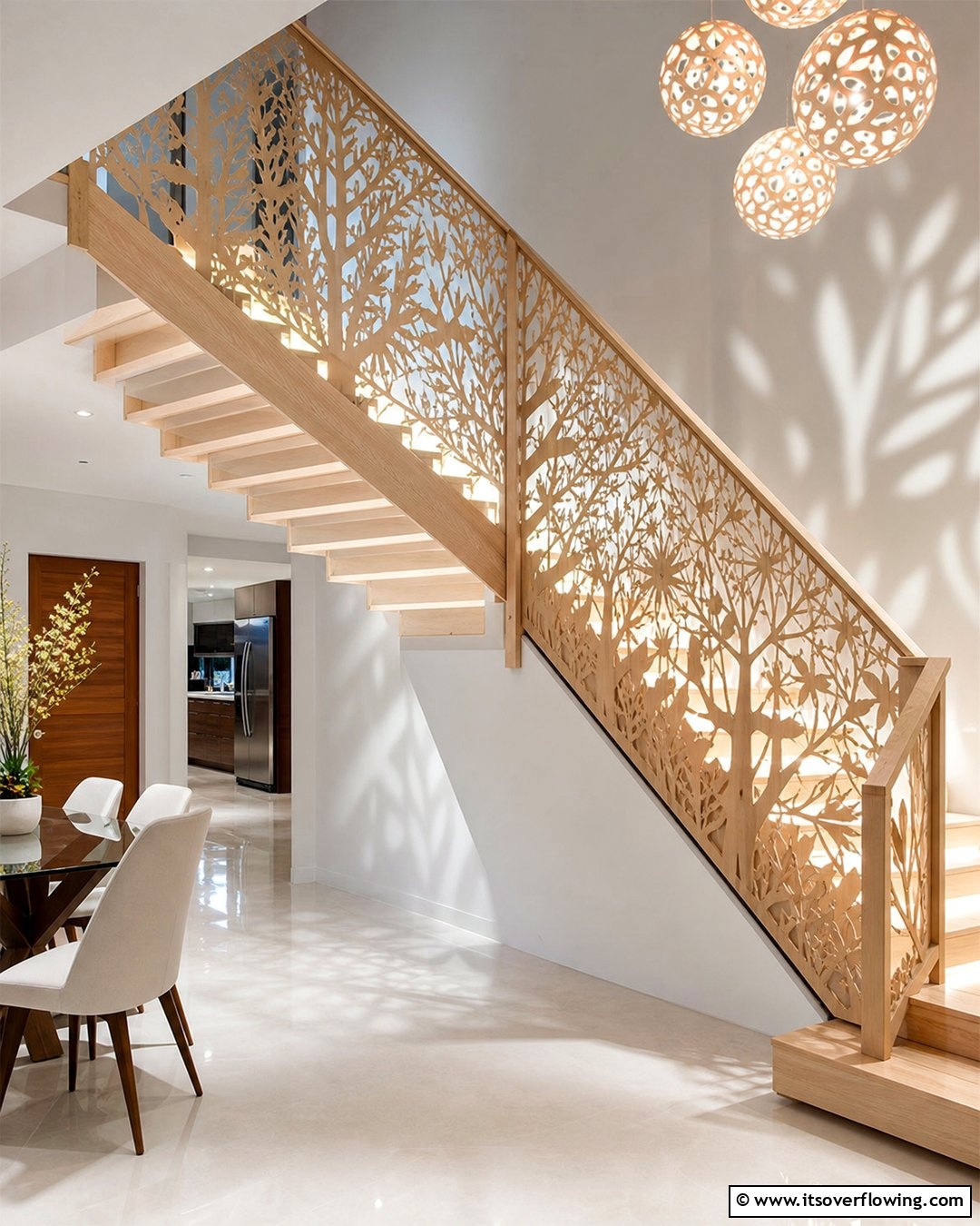 Light Wood Railing 30 Wood Stair Railing Ideas for Warm Architectural Detail