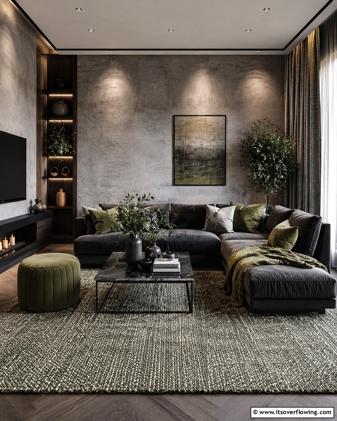 25 Green and Grey Living Room Ideas for Modern Homes