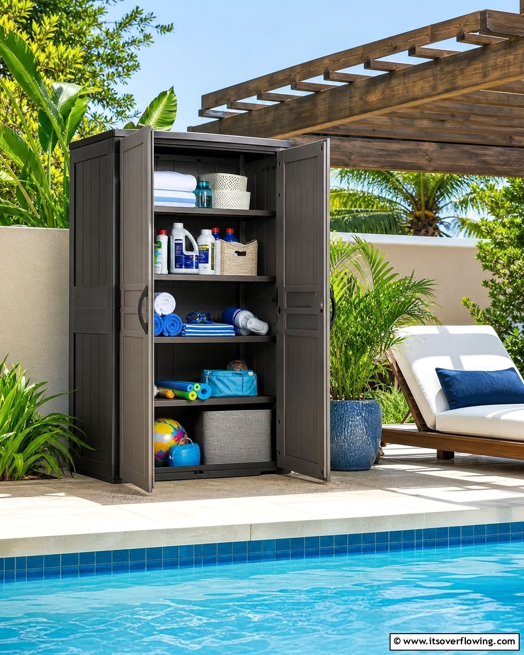 Pool Storage Unit 20 Pool Storage Ideas to Keep Your Backyard Tidy