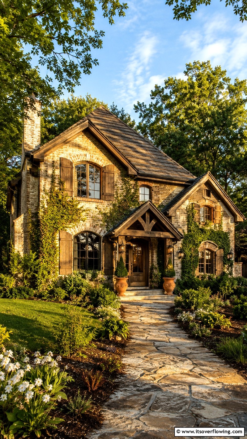 30 Beige Brick Exterior Home Ideas for Warm Curb Appeal