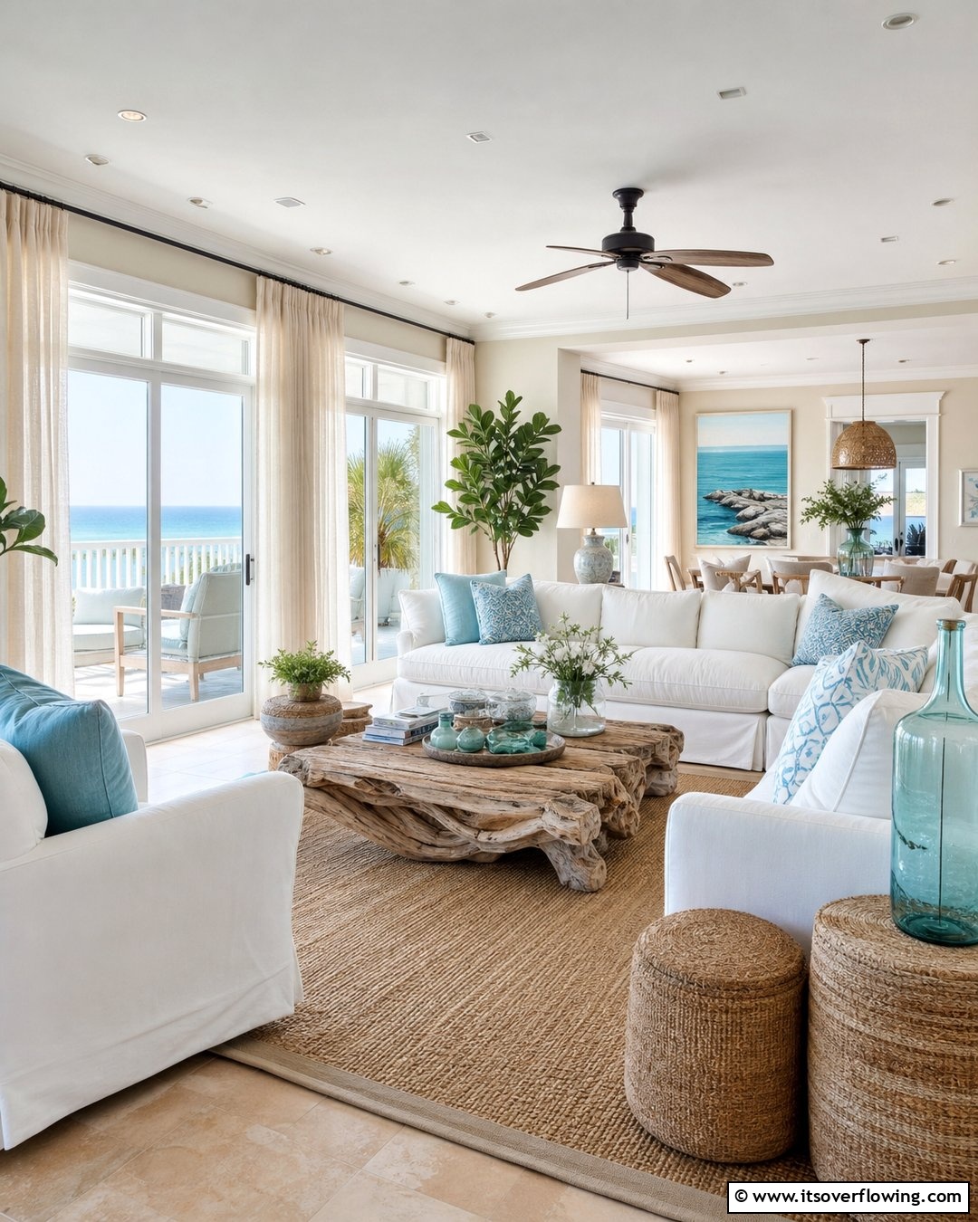 21 Coastal Living Room Ideas with Nautical Accents