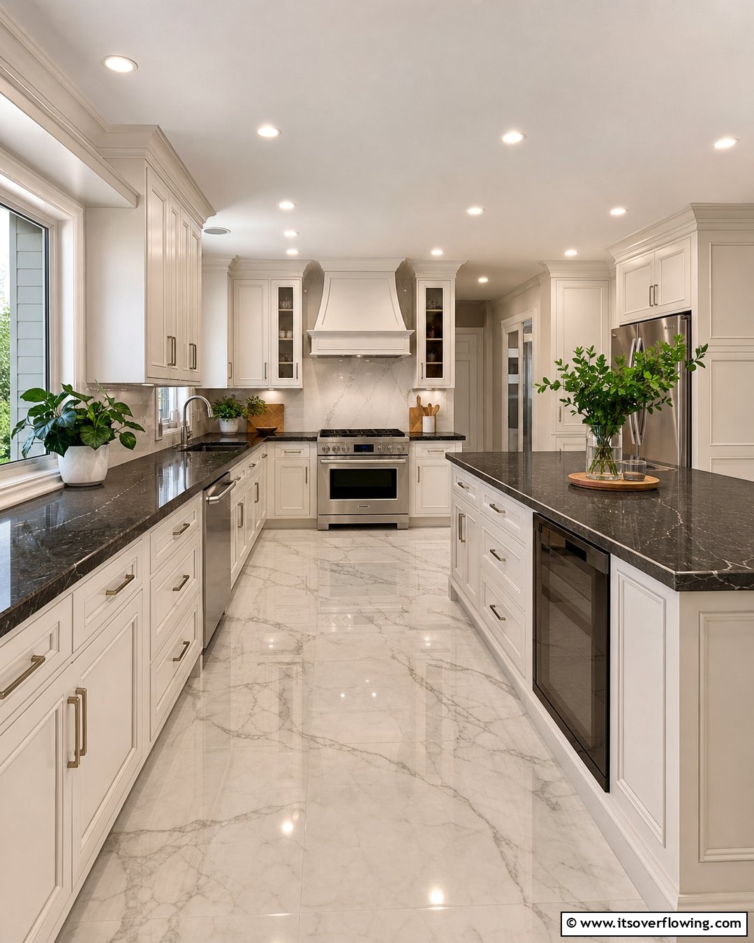 20 Kitchen Ideas with Dark Countertops and Light Cabinets