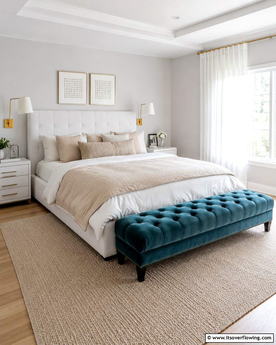 Turquoise Bench 20 Turquoise Bedroom Ideas for a Fresh and Calming Space