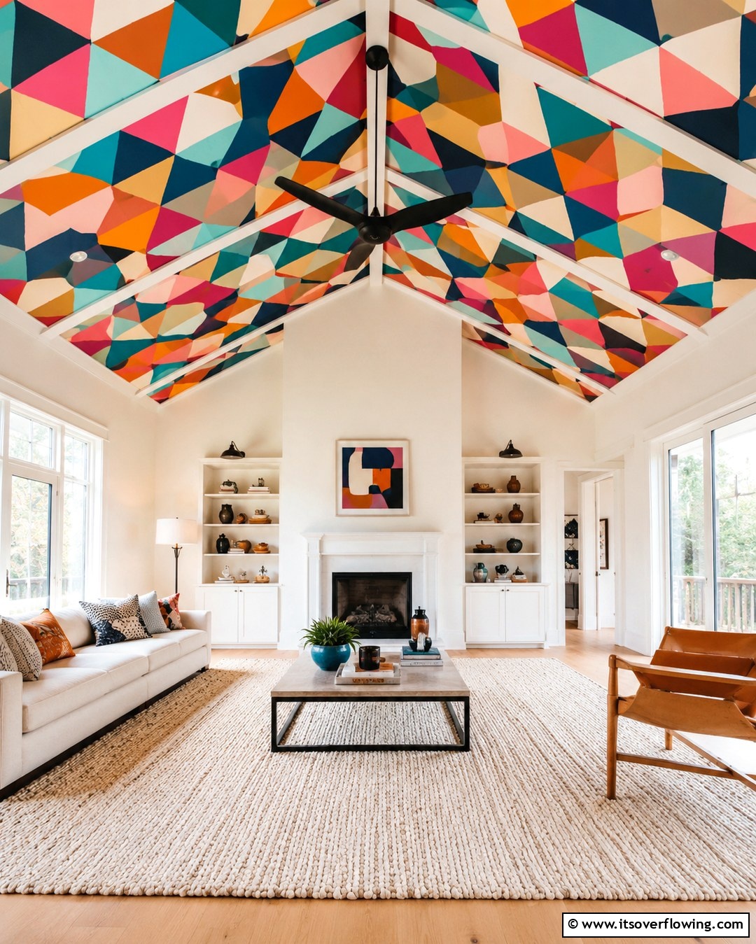 25 Stunning Living Room Vaulted Ceiling Design Ideas