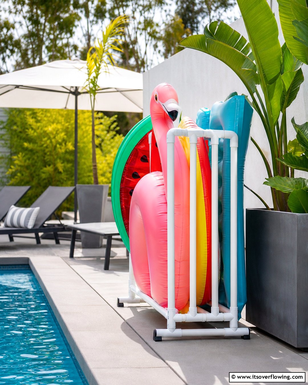 Pool Raft Racks 20 Pool Storage Ideas to Keep Your Backyard Tidy