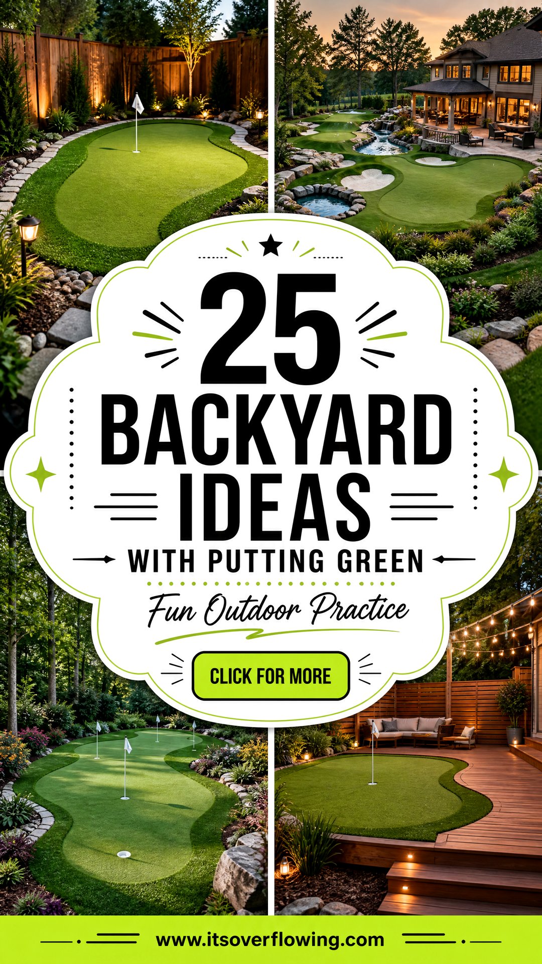 25 Backyard Ideas With Putting Green for Fun Outdoor Practice