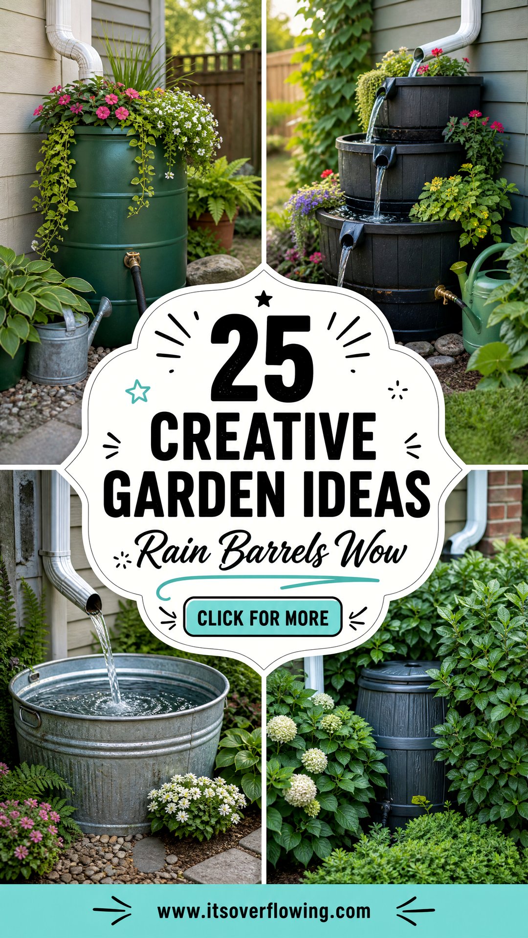 25 Creative Garden Ideas With Rain Barrel Displays That Wow