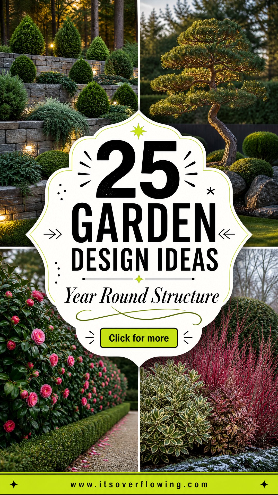 25 garden design ideas with evergreen structure: Year-Round