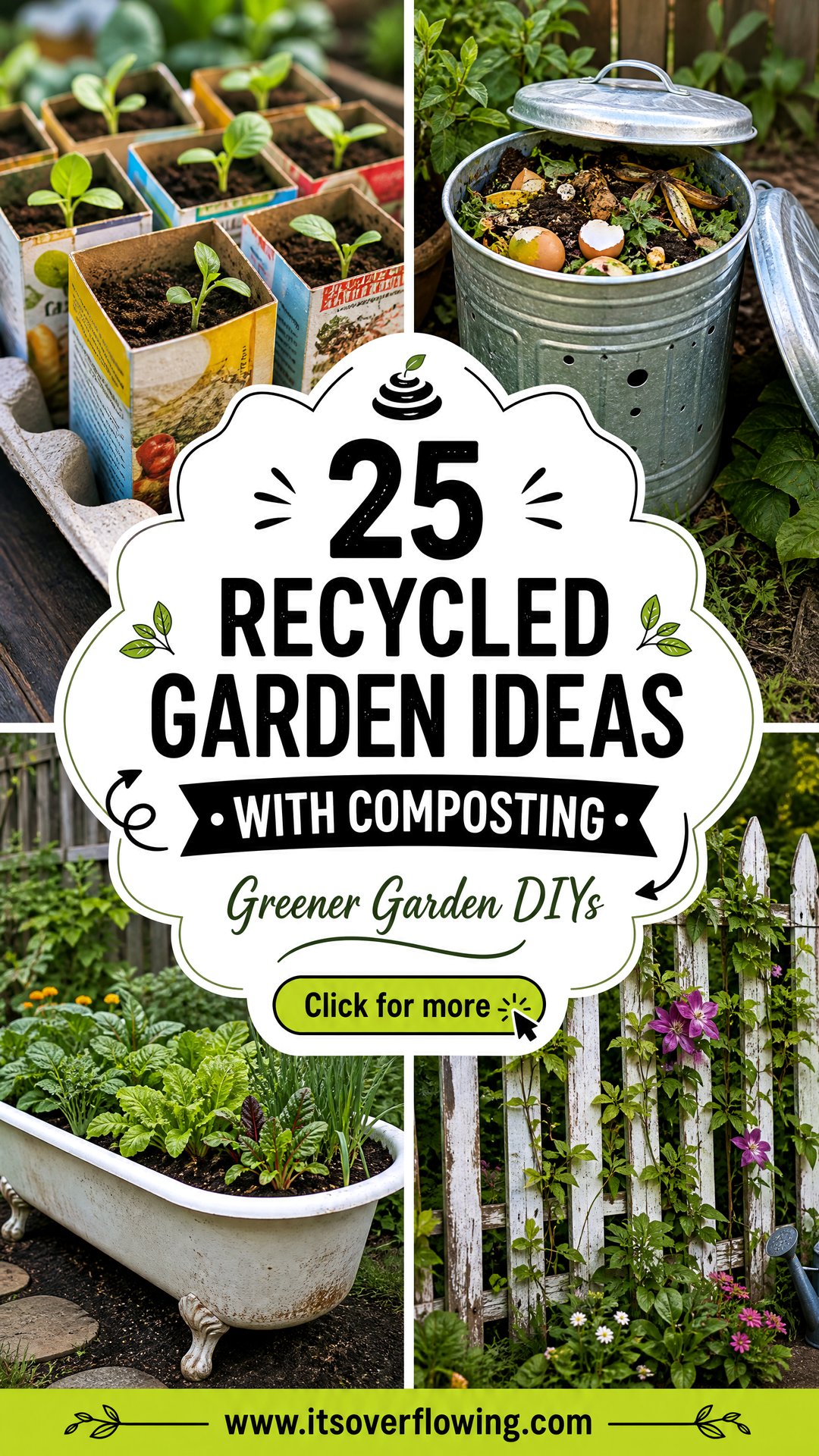 25 recycled garden ideas with composting: Greener DIYs