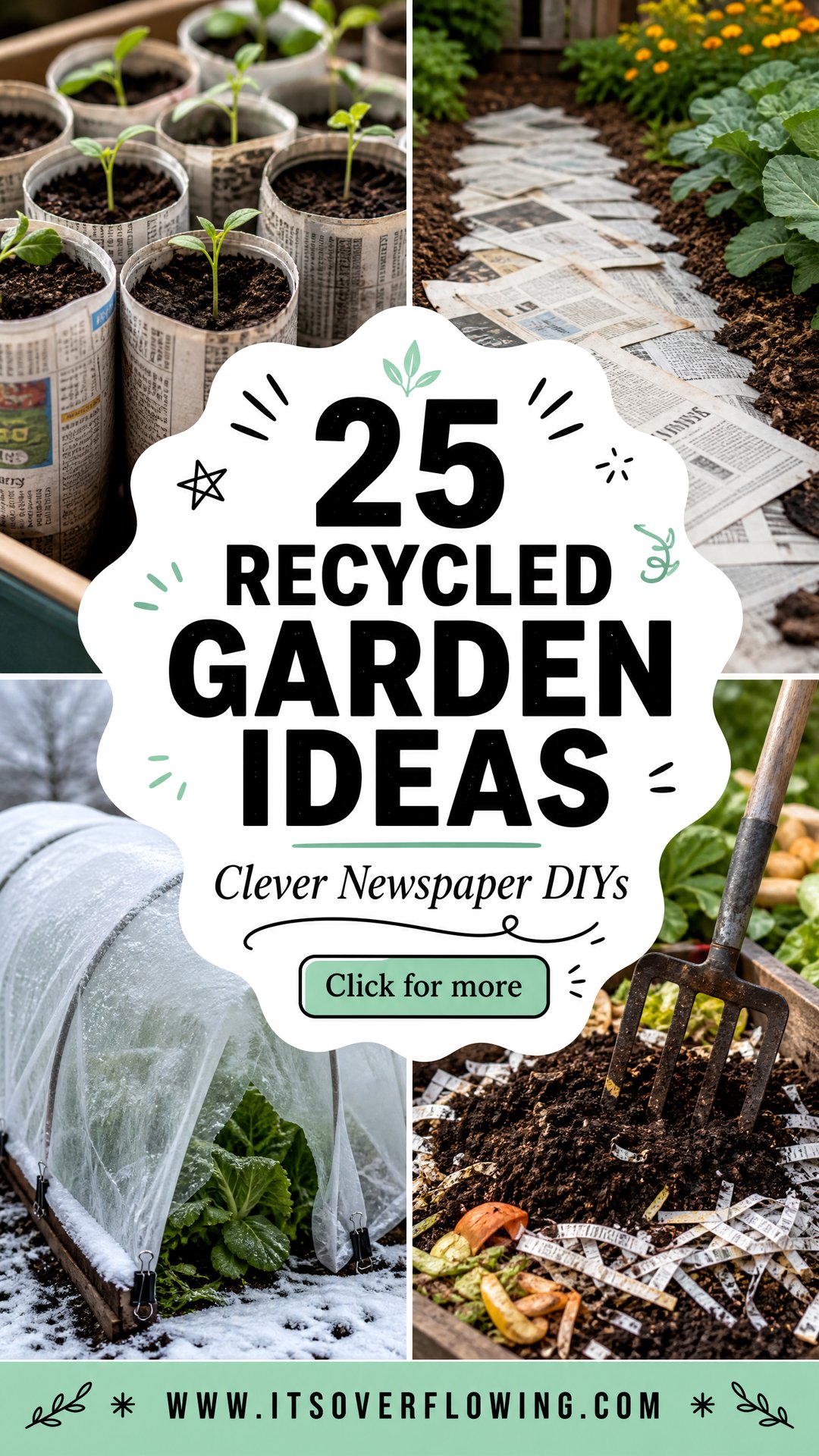 25 recycled garden ideas with newspapers: Clever DIYs