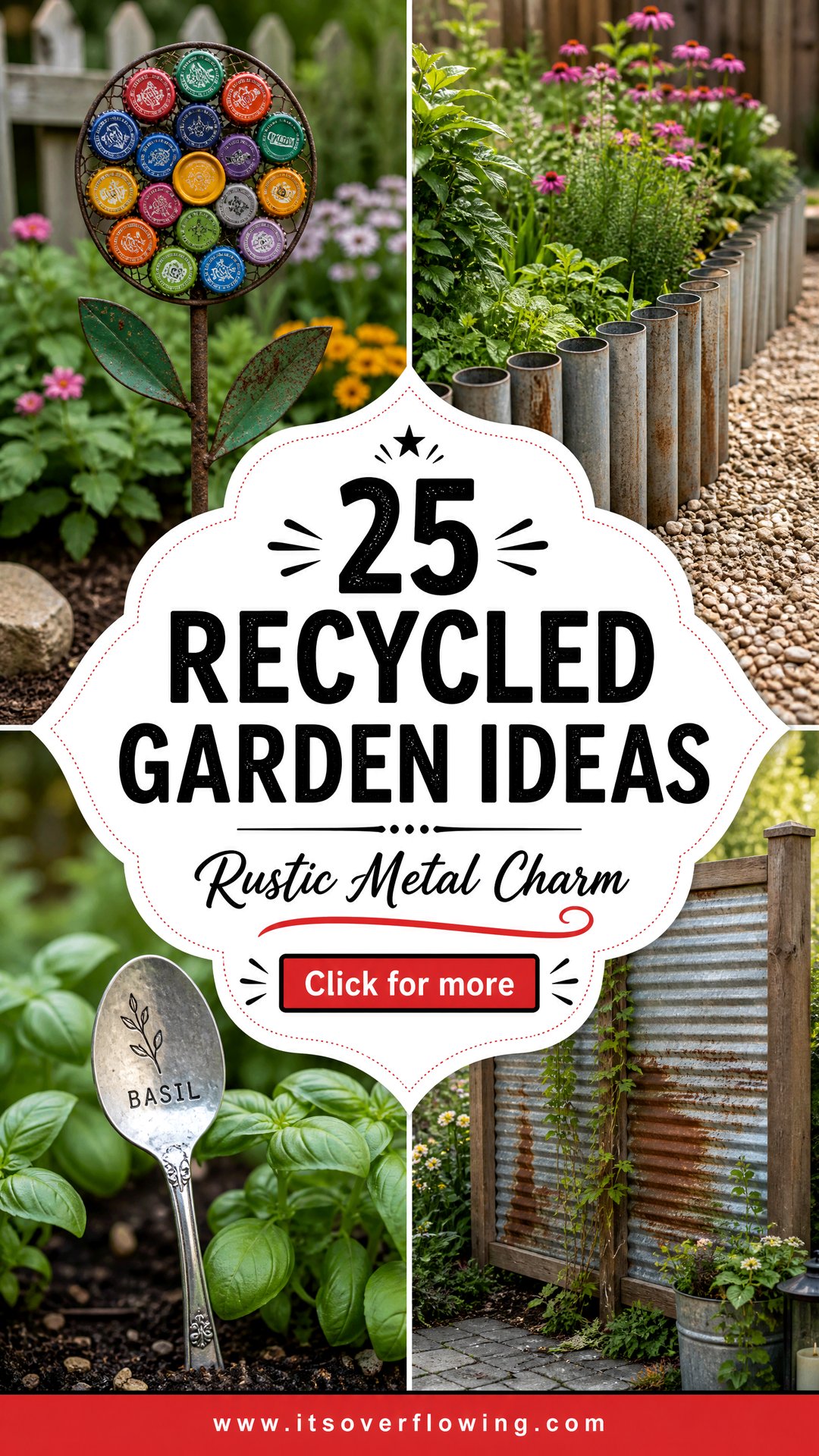 25 recycled garden ideas with recycled metal art to Try