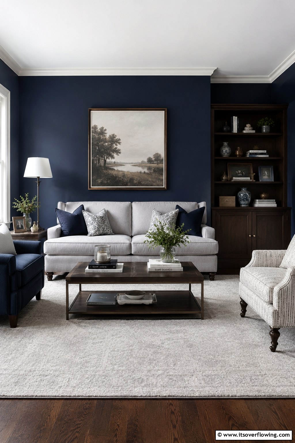 30 Navy Blue and Grey Living Room Ideas for Sophisticated Style